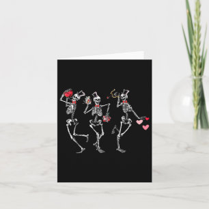 Dansende Skeletten Hart Valentijnsdag Mannen Vrouw Kaart