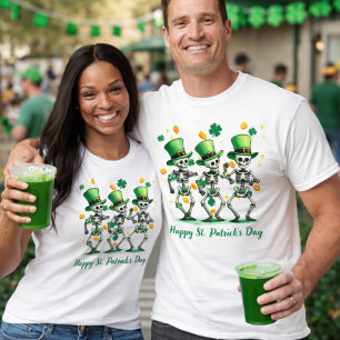 Dansende skeletten in de geest van St. Patrick's D T-shirt