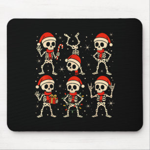 Dansende skeletten Kerstman Hoed Kerst skelet Rock Muismat