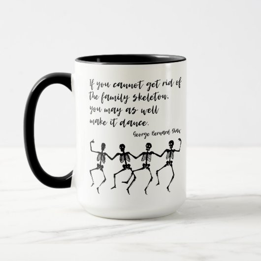 Dansende skeletten, Shaw Quote Mok (Links)