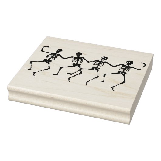 Dansende skeletten silhouet kunst stempel (Stempel)