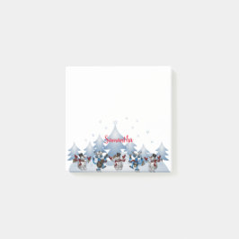 Dansende sneeuwpoppen & rendieren post-it® notes