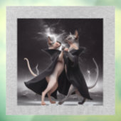 Dansende Sphynx Katten Venster Cling Raamsticker (Vel 3)