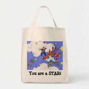 Dansende Star-patch Tote Bag
