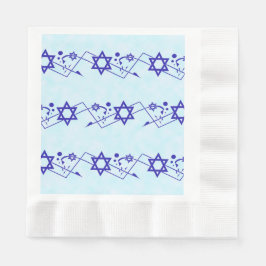 Dansende ster van David op wolken Servet