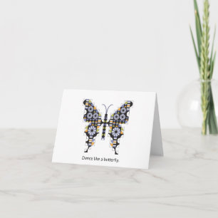 Dansende Swallowtail Butterfly Quilt Pattern Kaart