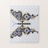 Dansende Swallowtail Butterfly Quilt Pattern Legpuzzel (Verticaal)