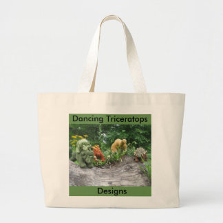 Dansende Triceratops Design canvas tas
