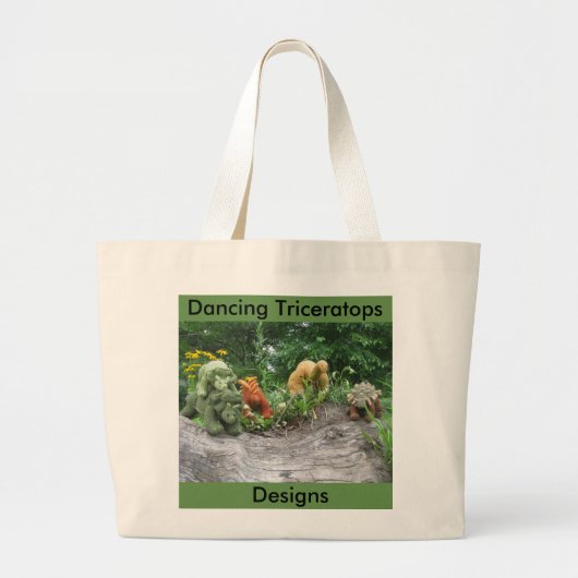Dansende Triceratops Design canvas tas (Voorkant)