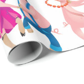 Dansende varkens cadeaupapier (Rol Hoek)