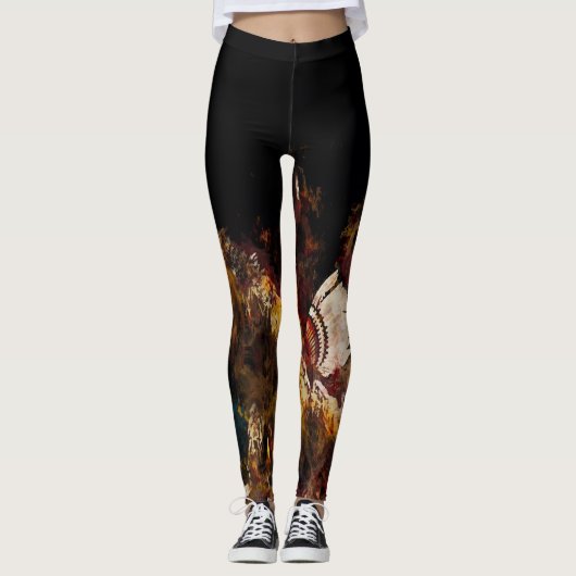 Dansende veren leggings (Voorkant)