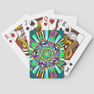Dansende vijfhoek pokerkaarten