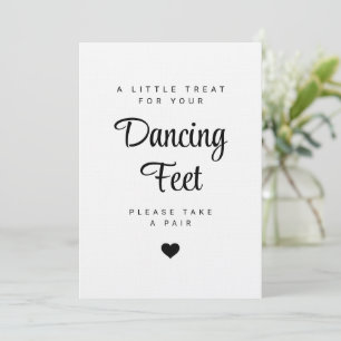 Dansende Voeten Bruiloft Flip Flops Feest Uitnodig Kaart
