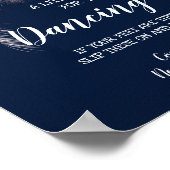 Dansende voeten Flip Flops Bruiloft Pampasgras Poster (Hoek)