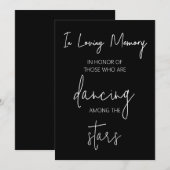 Dansende Voeten Teken Sjabloon, Bruiloft Teenslipp Kaart (Voorkant / Achterkant)