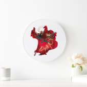 Dansende vrouw in rode jurk grote klok (Huis)