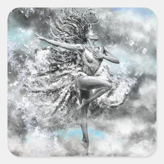 Dansende Vrouw Sticker (Voorkant)