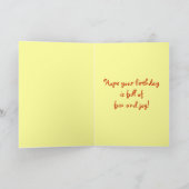 Dansende Vuurverjaardag Kaart (Binnen)