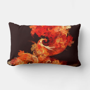 Dansende vuurvogels Abstract Art Lumbar Pillow Kussen