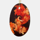 Dansende vuurvogels Abstract Art Oval Ornament (Links)