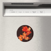 Dansende vuurvogels Abstract Art Round Magnet Magneet (Insitu (Vaatwasser))