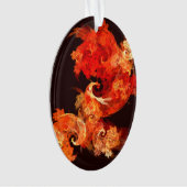Dansende vuurvogels Abstracte Art Acryloval Ornament (voorkant)
