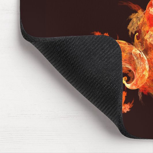 Dansende vuurvogels Abstracte Art Mousepad Muismat (Hoek)