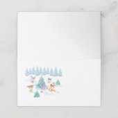 Dansende Waterverf met Kerstmis bij bosdieren (Buitenkant ongevouwen)