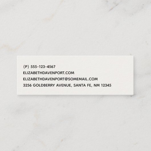 Dansende Waterverf met Kerstmis bij bosdieren Mini Visitekaartje (Achterkant)