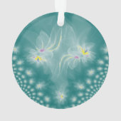 Dansende witte-goudfractale watergelilies ornament (achterkant)