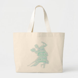 Dansende woordkunst paar Bachata Salsa Grote Tote Bag