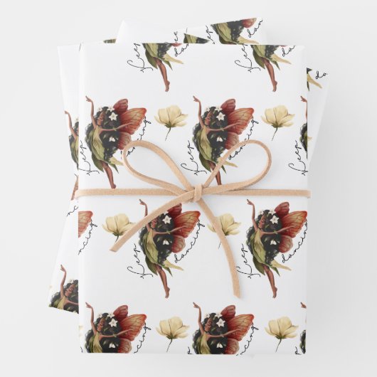 Dansende, zachte papierset inpakpapier vel (In situ)