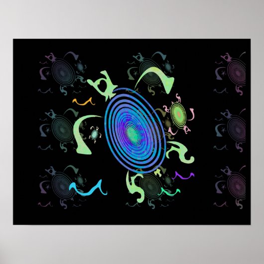 Dansende Zee Turtle Posters (Voorkant)