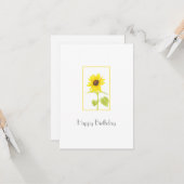 "Dansende zonnebloem" Kaart (Voorkant / Achterkant in situ)