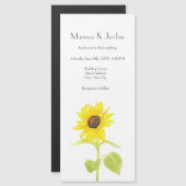 Dansende zonnebloem magnetische uitnodiging (Voorkant / Achterkant)