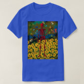 DansenSkeletonineZonnebloemenMet botervliegen T-shirt (Design voorkant)