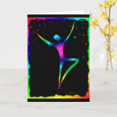 Danser 1 van de regenboog kaart (Gele Bloem)