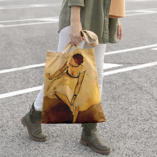 Danser aanpassen van haar slipper, Degas Art Draagtas