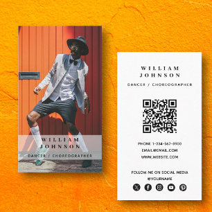 Danser Actor Foto Sociale Media QR Code Visitekaartje