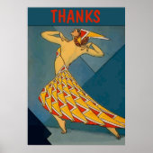 danser, BEDANKT, geef tekst Poster uit (Voorkant)