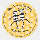 Danser beige miel rond bocal étiquette petit (Devant)