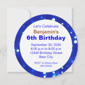Danser Brown Bear 6e anniversaire Invitation à la  (Dos)