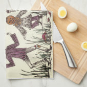 Danser Citrouille folk serviette de cuisine (Quart Plié)