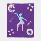 Danser couverture en toison avec coeurs & tourbill (Devant)