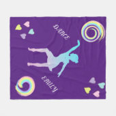 Danser couverture en toison avec coeurs & tourbill (Devant (Horizontal))