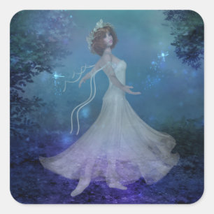 Danser dans les bois Stickers Carré Imaginaire