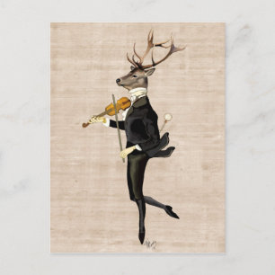 Danser deer met Violin 2 Briefkaart