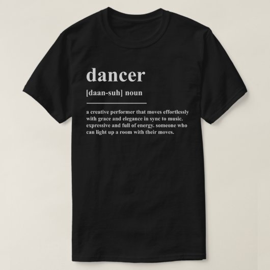 Danser Definitie T-shirt (Design voorkant)