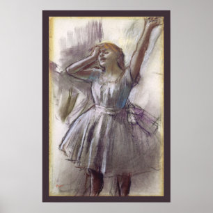 Danser die zich uitstrekt door Edgar Degas, Vintag Poster