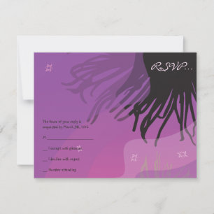 DANSER DOLPHINS Bat mitzvah Réponse Carte rose